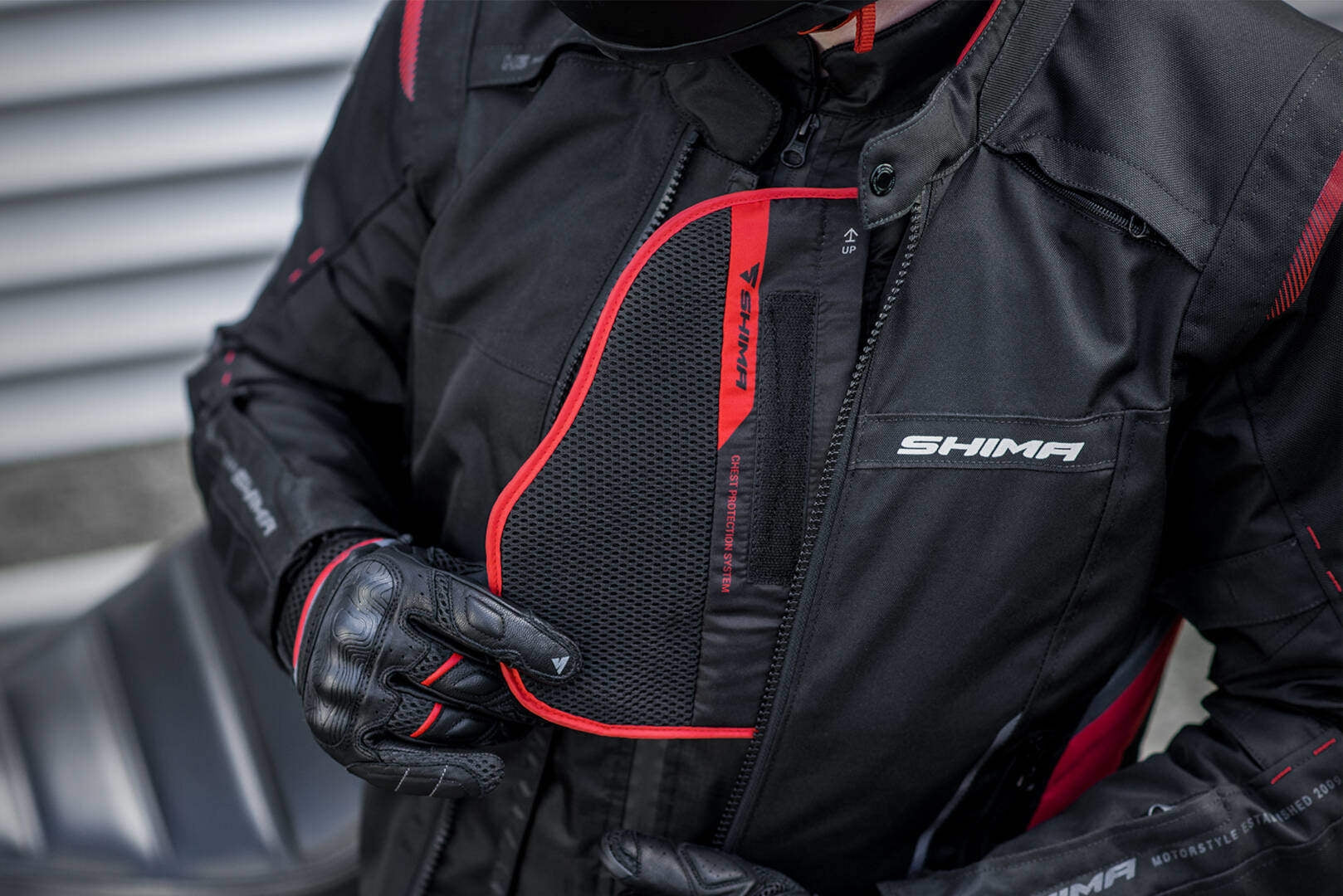 SHIMA RUSH MEN JACKET RED - SECURTEX MOTOR S.L (t/a MaximoMoto)