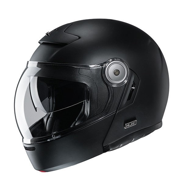 V90 uni casco de moto modular estilo vintage semi mate negro