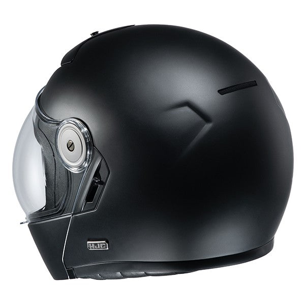 V90 uni casco de moto modular estilo vintage semi mate negro