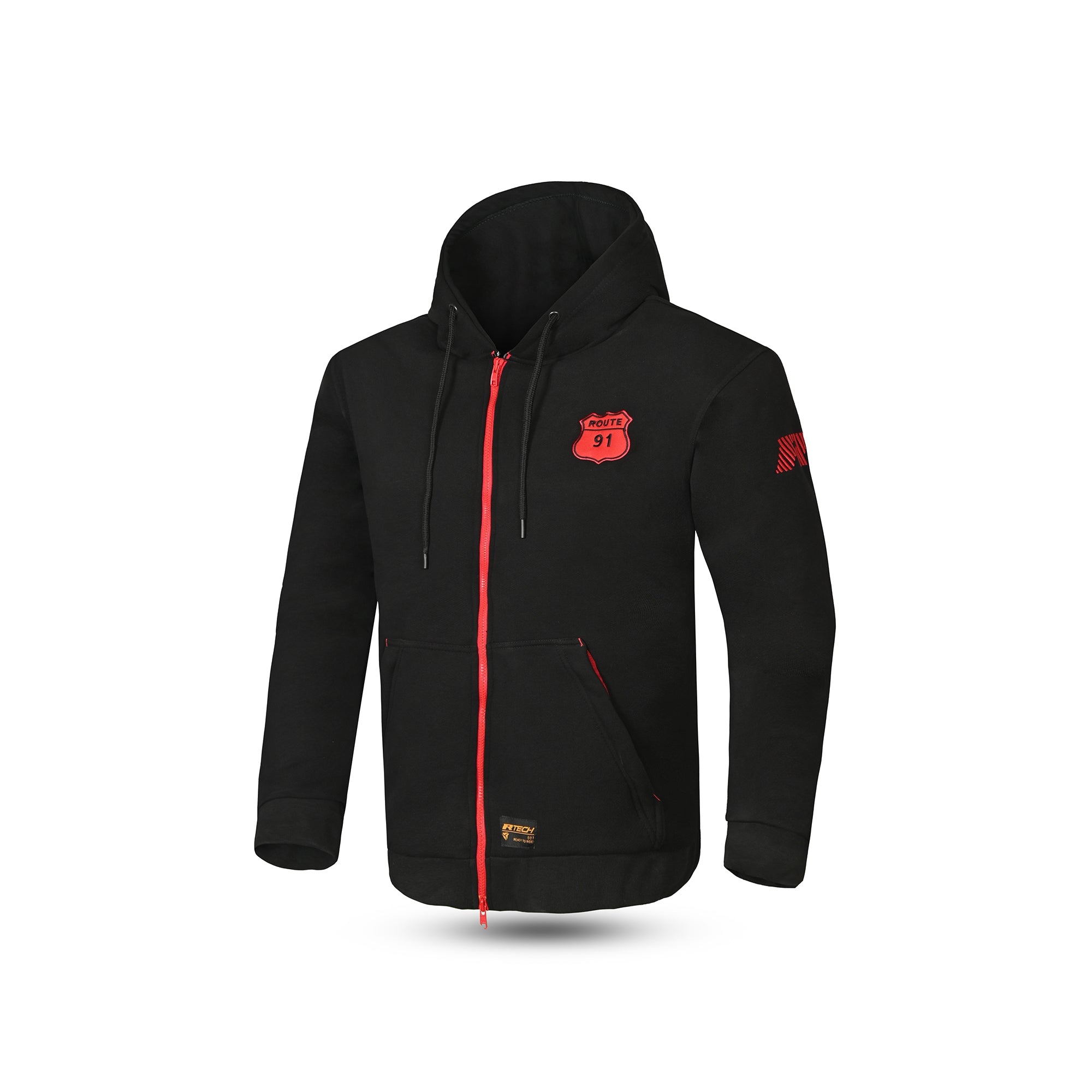 R-TECH - SUDADERA TEXTIL ROUTE-91 ROJO
