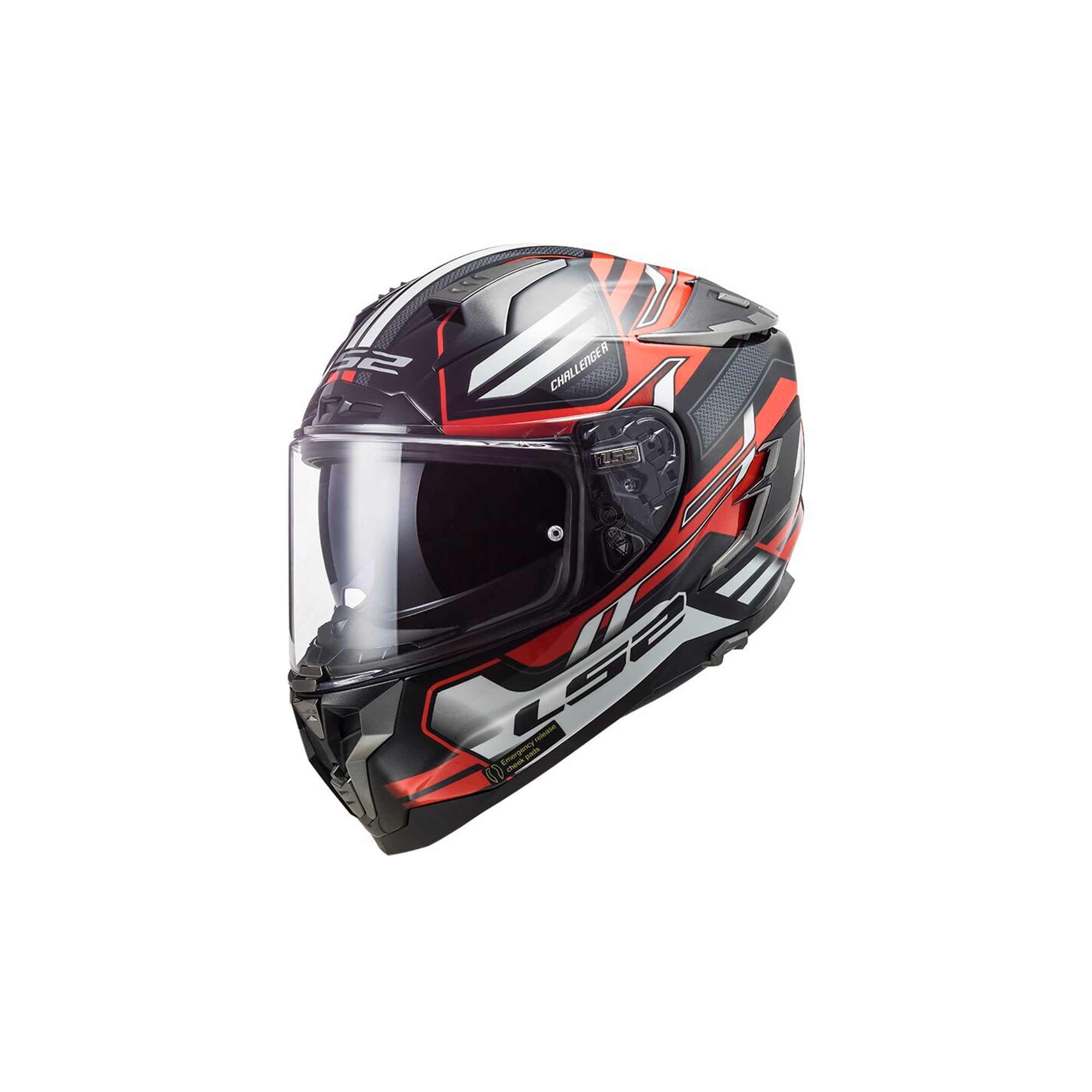 LS2 FF327 CHALLENGER SPIN BLACK RED WHITE - SECURTEX MOTOR S.L (t/a MaximoMoto)