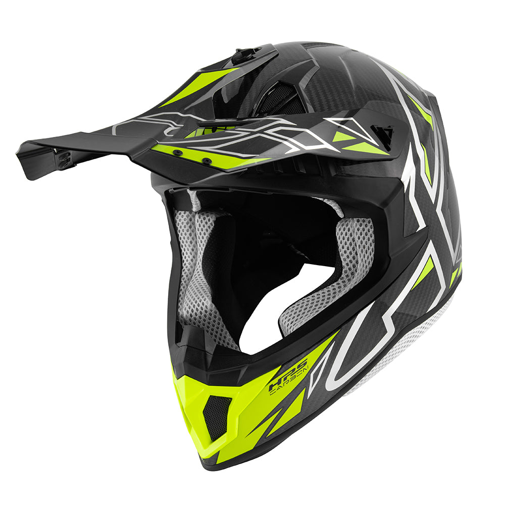 Givi 70.1 VECTOR Carbono Casco de motocross Plata Amarillo - SECURTEX MOTOR S.L (t/a MaximoMoto)