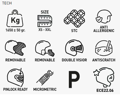 Kappa KV33 Enduro Wizard Dual Sports de moto aventura Casco