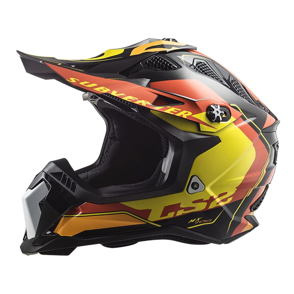 LS2 MX700 SUBVERTER ARCHED BLACK YELLOW RED