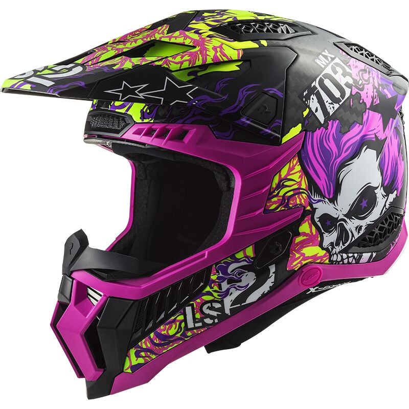 LS2 MX703 C X-FORCE FIRESKULL VIOLET - SECURTEX MOTOR S.L (t/a MaximoMoto)