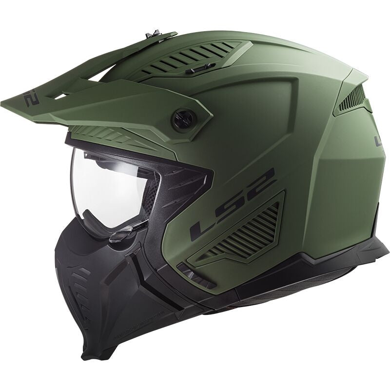 LS2 OF606 DRIFTER SOLID MATT MILITARY GREEN - SECURTEX MOTOR S.L (t/a MaximoMoto)