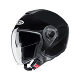 HJC i40N UNI Urban Equitación De Moto Jet Casco Negro Metalico