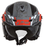 LS2 OF606 DRIFTER DEVOR M.SILVER TITANIUM RED-06 - SECURTEX MOTOR S.L (t/a MaximoMoto)