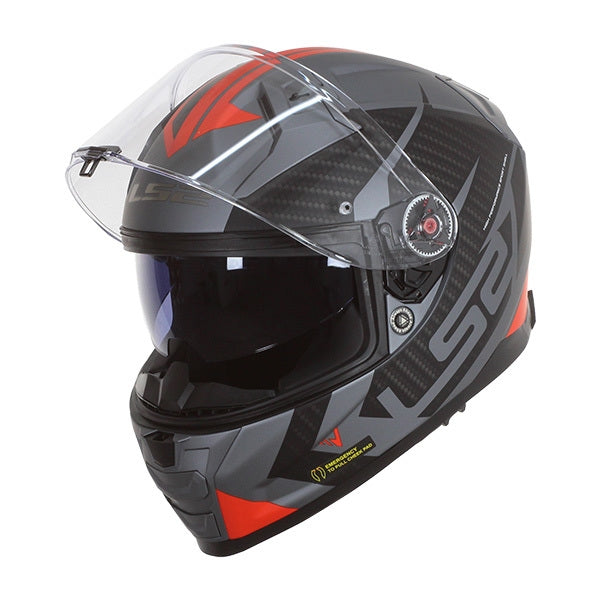 LS2 FF811 VECTOR II SPLITTER MATT TITANIUM RED - SECURTEX MOTOR S.L (t/a MaximoMoto)