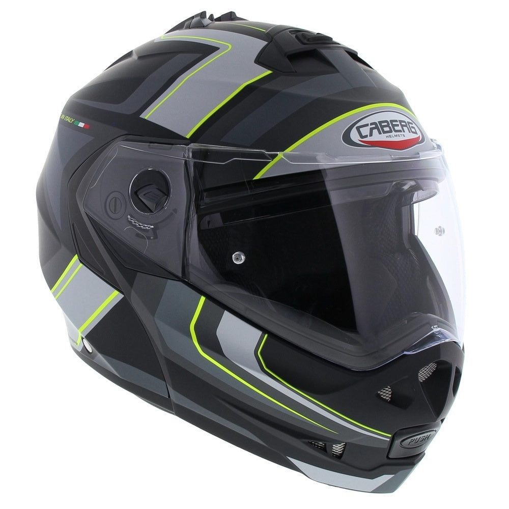 CABERG-Casco DUKE 2 TOUR MATT BLACK/YELLOW /ANTHRA/SILV - SECURTEX MOTOR S.L (t/a MaximoMoto)