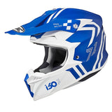HJC i50 Hex Blanco Azul casco de motocross Front