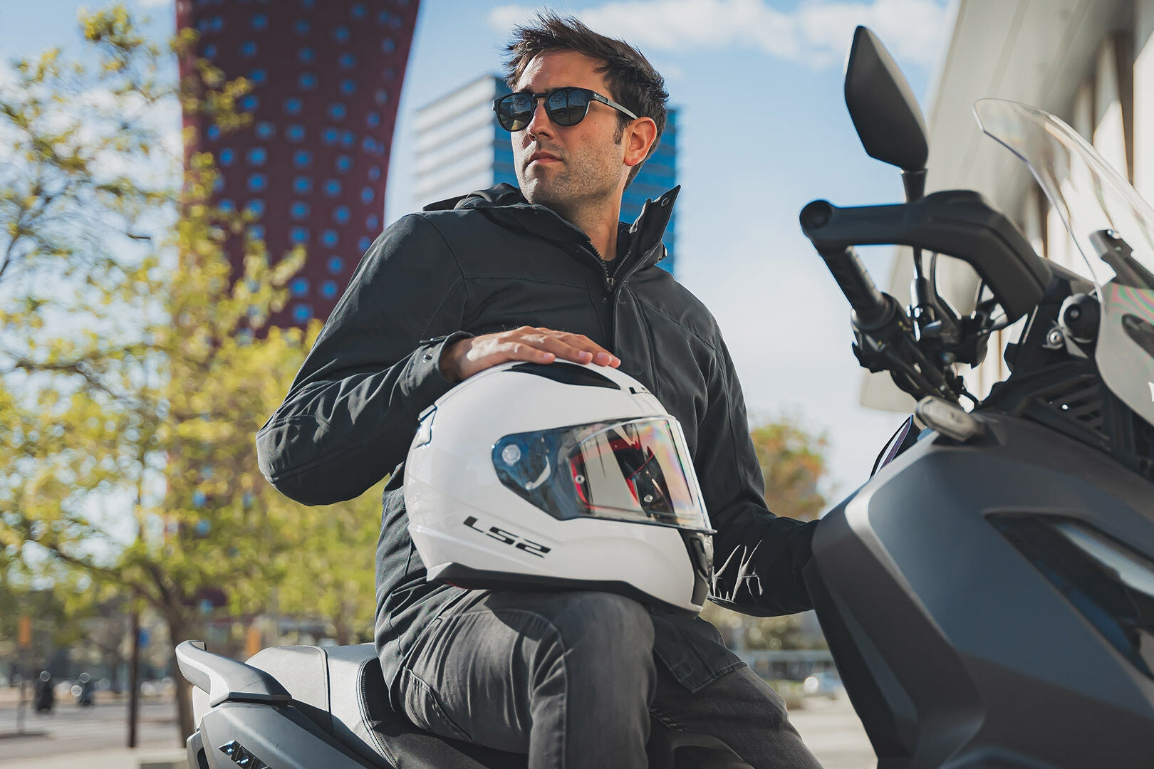 LS2 FF353 RAPID XTREET MATT BLACK RED - SECURTEX MOTOR S.L (t/a MaximoMoto)