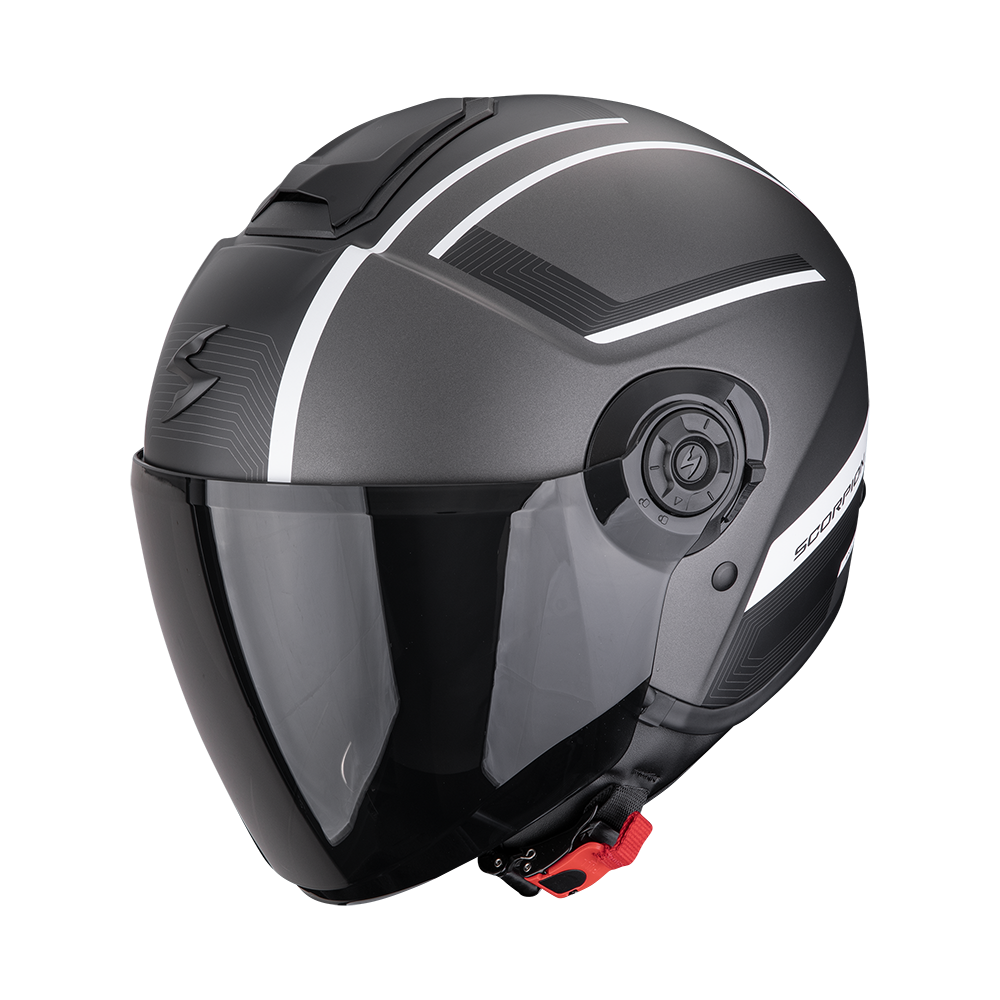 SCORPION EXO-CITY II COSMOS CASCO DE MOTO Plata Mate-Blanco