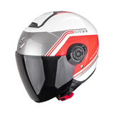 SCORPION EXO-CITY II VITA CASCO DE MOTO Blanco-Rojo