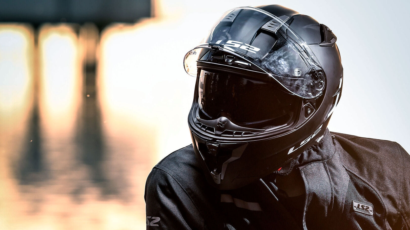 LS2 FF327 CHALLENGER SOLID MATT BLACK - SECURTEX MOTOR S.L (t/a MaximoMoto)