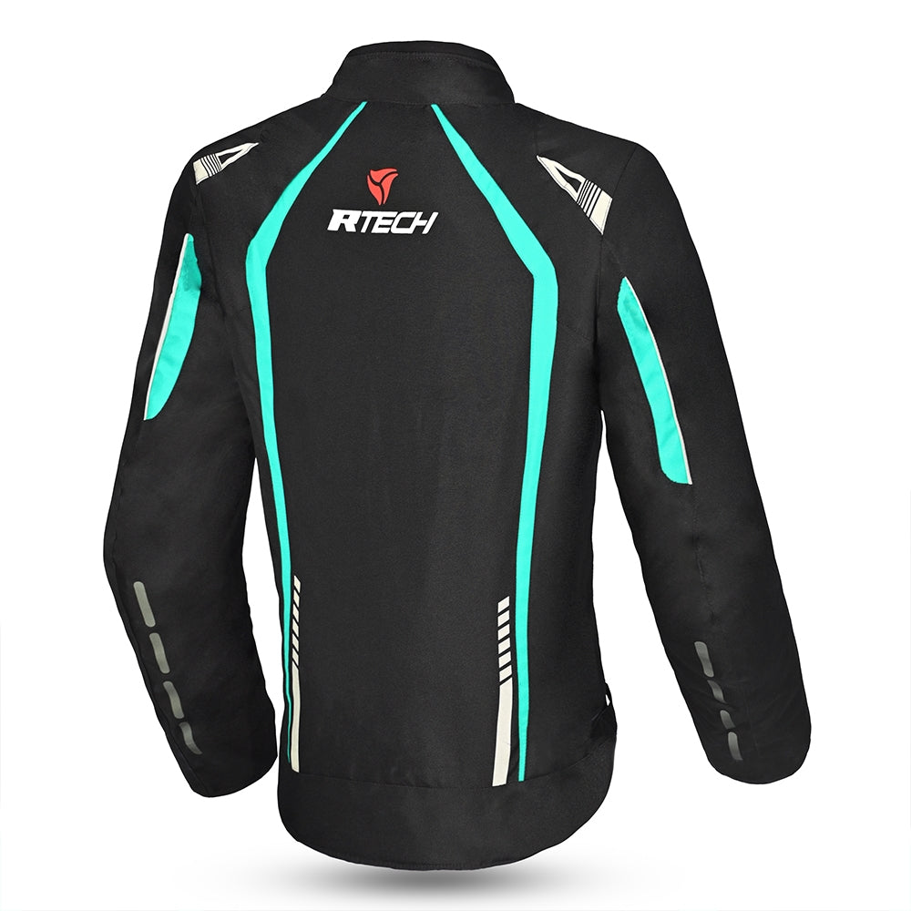 R-TECH - Chaqueta Textil Marshal Lady Negro/Turquesa - SECURTEX MOTOR S.L (t/a MaximoMoto)