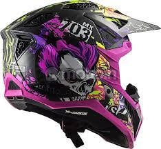 LS2 MX703 C X-FORCE FIRESKULL VIOLET - SECURTEX MOTOR S.L (t/a MaximoMoto)