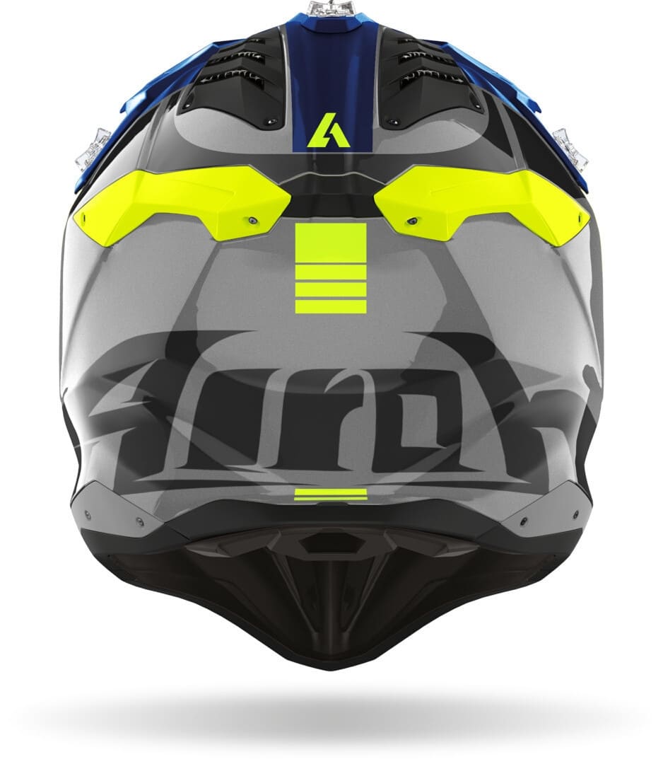 AIROH AVIATOR 3 PUSH Motocicleta Tierra Casco Brillo Azul