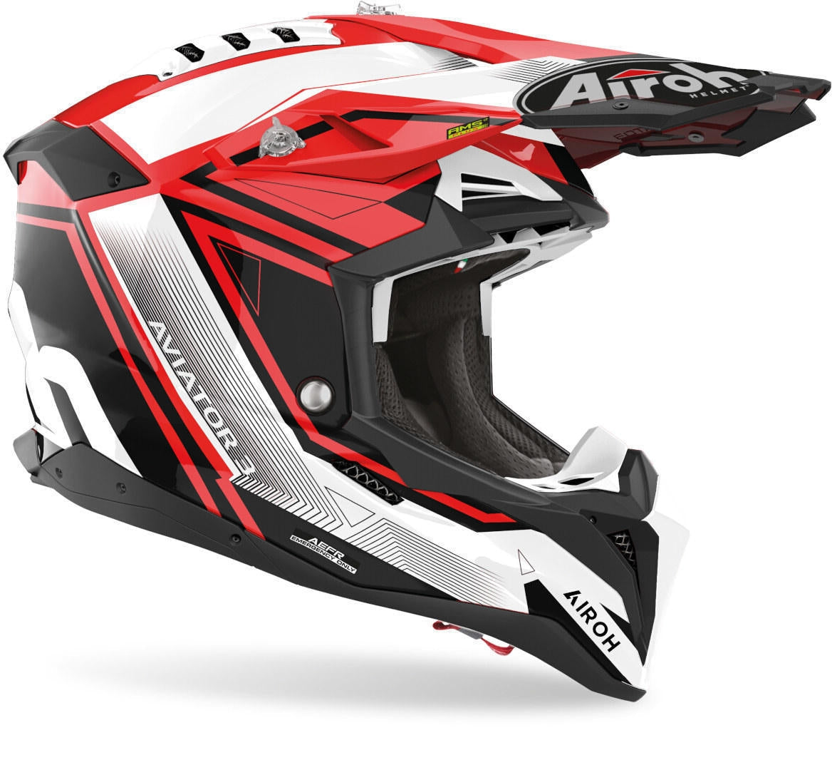 AIROH - CASCOS AVIATOR 3 LEAGUE RED GLOSS - SECURTEX MOTOR S.L (t/a MaximoMoto)