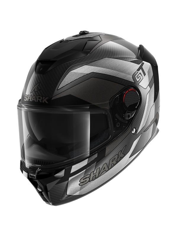 Shark - SPARTAN GT PRO CARBON Carbon Silver Chrom - SECURTEX MOTOR S.L (t/a MaximoMoto)