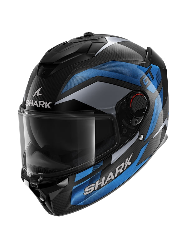 SHARK SPARTAN GT PRO RITMO Integral Casco Carbono Azul Cromado