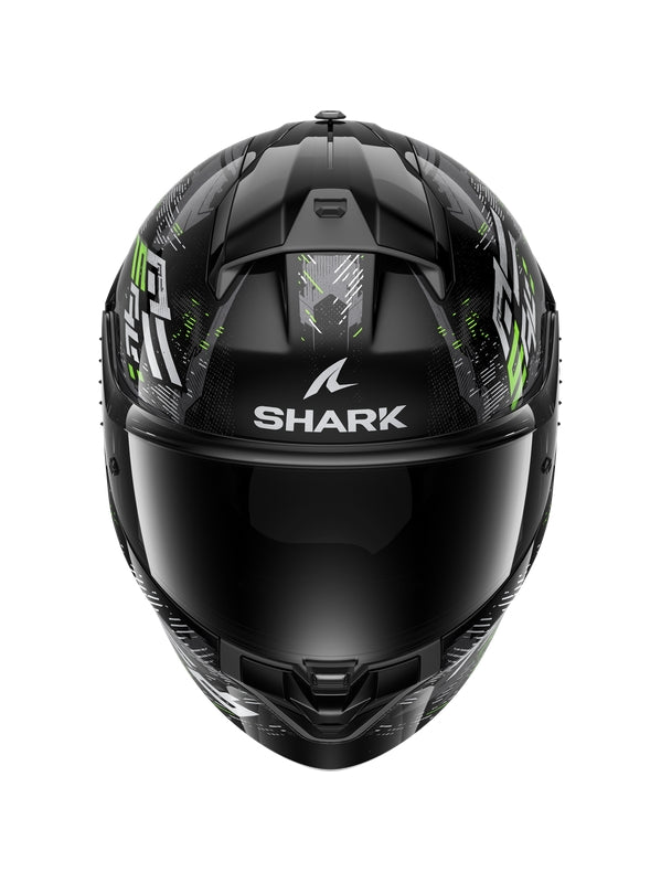 Shark HE1109EKSG Cascos RIDILL 2 Negro Plata Verde