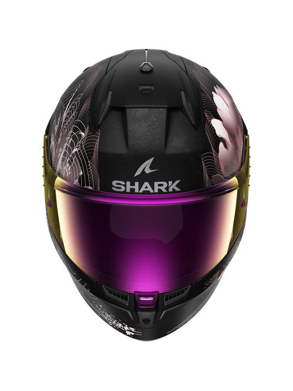 SHARK CASCO D-SKWAL 3 MAYFER MAT NEGRO VIOLETA DORADO