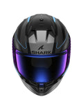 SHARK CASCOS D-SKWAL 3 SIZLER NEGRO MATE AZUL ANTRACITA