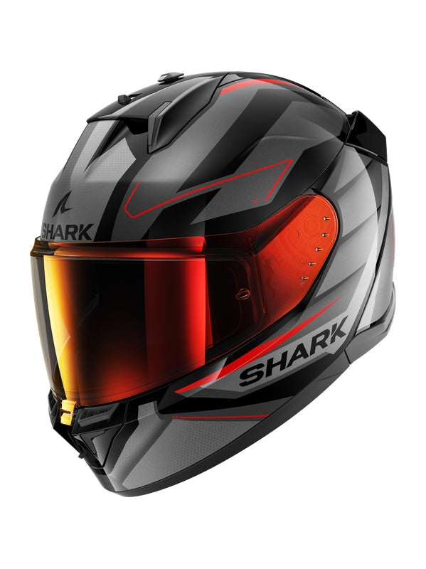 SHARK D SKWAL 3 negro antracita rojo Casco integral