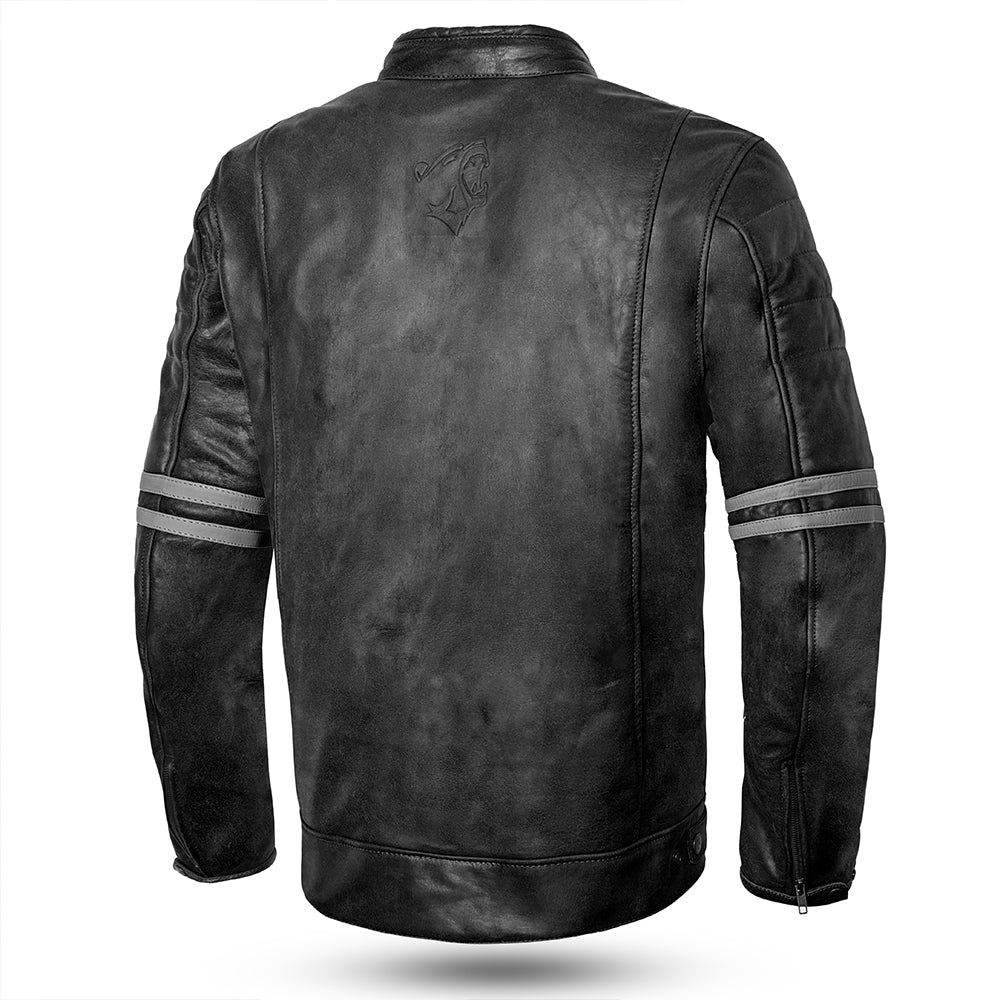 BELA - Chaqueta Piel Royal Rider Vinatge Negro/Gris - SECURTEX MOTOR S.L (t/a MaximoMoto)