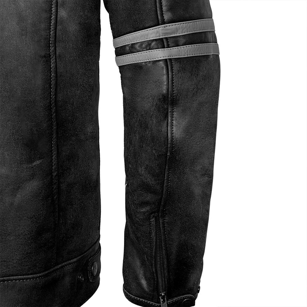 BELA - Chaqueta Piel Royal Rider Vinatge Negro/Gris - SECURTEX MOTOR S.L (t/a MaximoMoto)