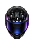 SHARK D SKWAL 3 purpurina verde negra integral Casco 