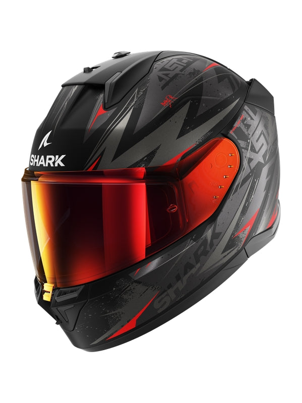 Shark Shark D SKWAL 3 negro antracita rojo Casco integral 