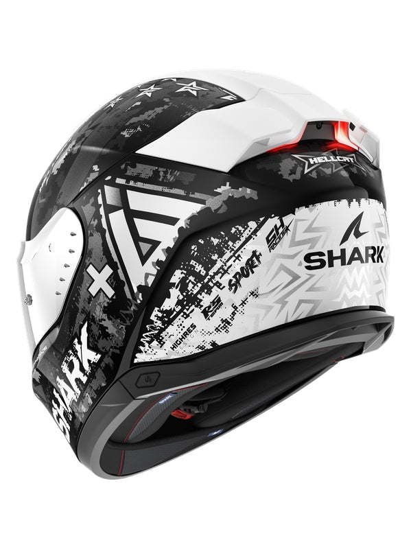 SHARK SKWAL i3 HELLCAT Integral Casco Negro Cromo Plata