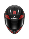 SHARK SKWAL i3 RHAD Integral Casco Negro Mate Cromo Rojo