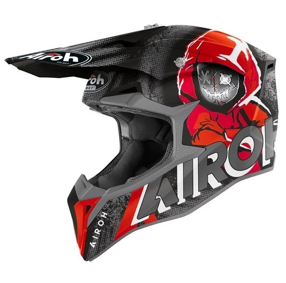 AIROH - CASCOS WRAAP YOUTH ALIEN RED MATT - SECURTEX MOTOR S.L (t/a MaximoMoto)