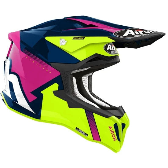 AIROH - CASCOS STRYCKER BLAZER BLUE/PINK MATT - SECURTEX MOTOR S.L (t/a MaximoMoto)
