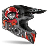 Casco integral de motocross Airoh Wraap Alien Rojo mate