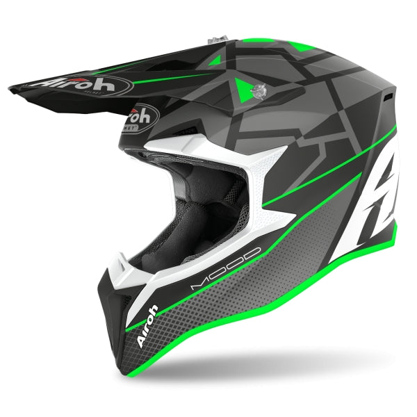AIROH - CASCOS WRAAP MOOD GREEN MATT - SECURTEX MOTOR S.L (t/a MaximoMoto)