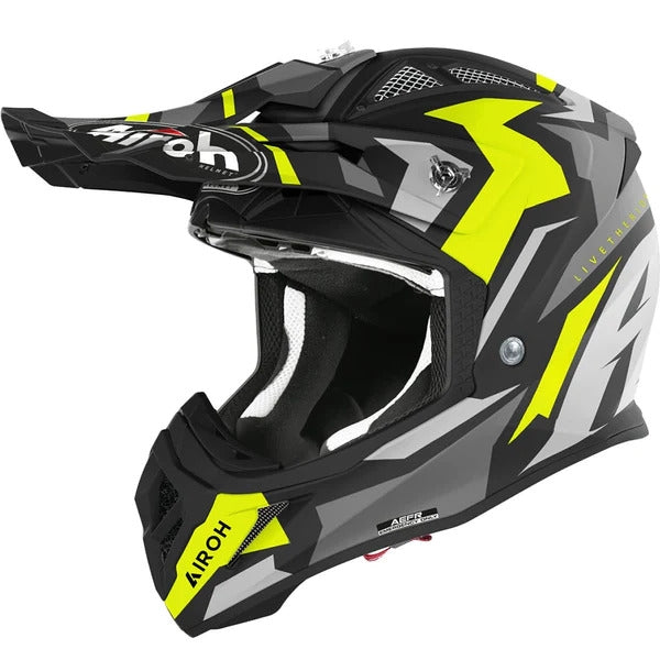 CASCO DE MOTO CASCOS AVIATOR ACE SWOOP AMARILLO MATE OFF ROAD