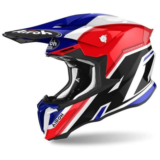 AIROH - CASCO DE MOTO OFF ROAD CASCOS TWIST 2.0 SHAKEN AZUL BRILLO