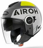Casco Jet AIROH Helios Color Up Gris Mate