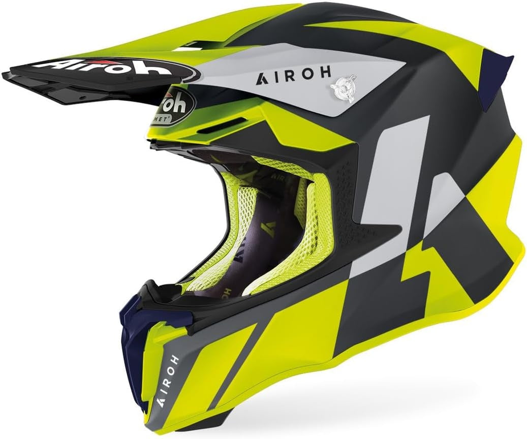 AIROH - CASCOS TWIST 2.0 LIFT YELLOW/BLUE MATT - SECURTEX MOTOR S.L (t/a MaximoMoto)