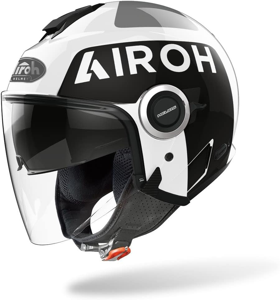 Casco AIROH Helios WHITE GLOSS Open Face Moto Street