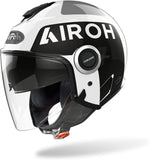Casco AIROH Helios WHITE GLOSS Open Face Moto Street