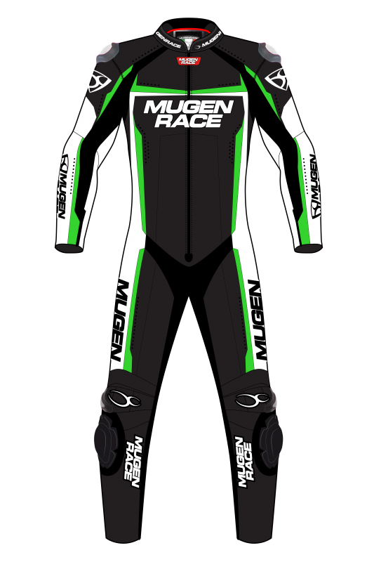 MUGENRACE MNR-1903 Kid Ohvale Traje Cuero Negro Amarillo Blanco