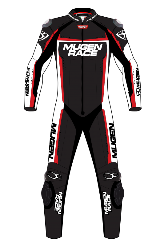 MUGENRACE LS1-MNR-1903 Kid Ohvale Traje Cuero Negro Blanco Rojo