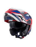 KAPPA KV32 Orlando Moto Seguridad Modular Casco Matt Azul Rojo - CASCO