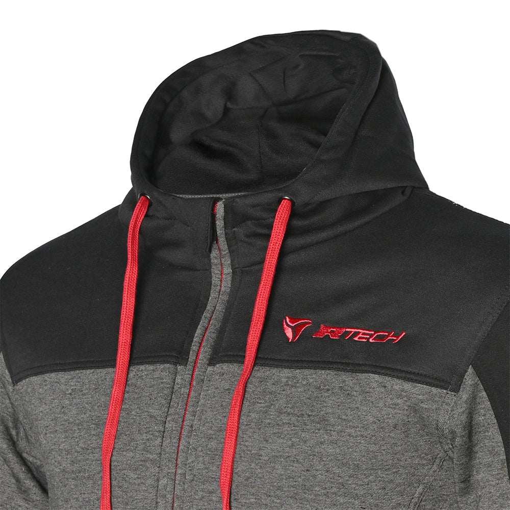R-TECH - SUDADERA TEXTIL SUSPENTION HODDY NEGRA/GRIS - SECURTEX MOTOR S.L (t/a MaximoMoto)