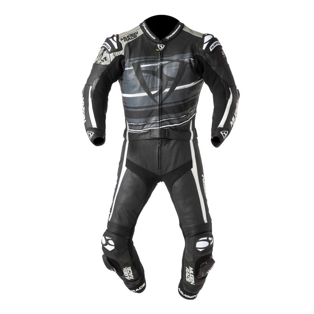 MUGENRACE MNR-2008 Rc-Max Due Traje Cuero Blanco Negro Gris